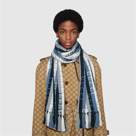 gucci unisex wool striped scarf|original Gucci silk scarf.